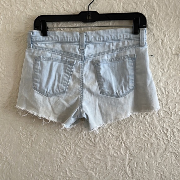 J Brand Cut Off Shorts Addicted Light Wash Denim Raw Hem 25 - Picture 4 of 8